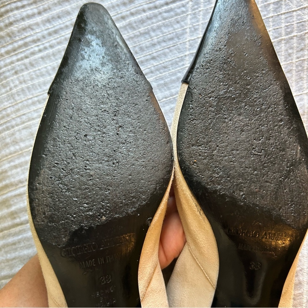 Giorgio Armani suede Kitten Heel Ankle Strap | 38 - Picture 12 of 14